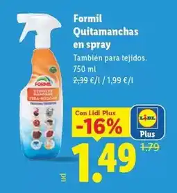 Lidl Formil - quitamanchas en spray oferta
