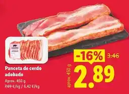 Lidl Panceta de cerdo adobado oferta