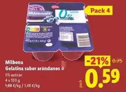 Lidl Milbona - gelatina sabor arándanos oferta