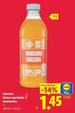Lidl Solevita - zumo exprimido mandarina oferta
