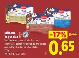 Lidl Milbona - yogur dúo oferta