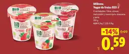 Lidl Milbona - yogurt de frutas bio oferta