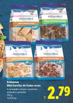 Lidl Eridanous - mini baritas de frutos secos oferta