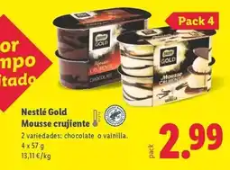 Lidl Nestlé - gold mousse crujiente oferta