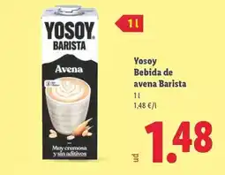 Lidl Yosoy - bebida de avena barista oferta