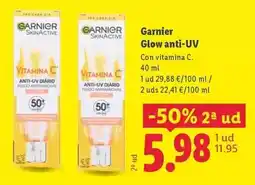 Lidl Garnier - glow anti-uv oferta