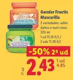 Lidl Garnier - fructis mascarilla oferta