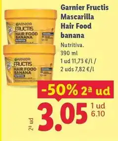 Lidl Garnier fructis - mascarilla hair food banana oferta