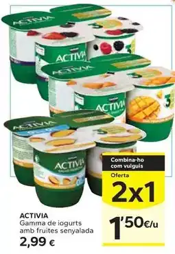 Caprabo Activia - gamma de iogurts amb fruites senyalada oferta