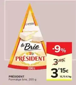 Caprabo Président - formatge brie oferta