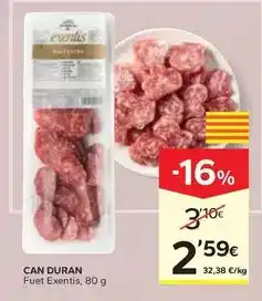 Caprabo Can duran - fuet exentis oferta