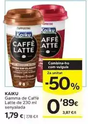Caprabo Kaiku - gamma de caffe latte de 230 ml senyalada oferta