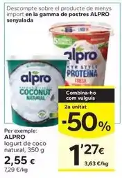 Caprabo Alpro - iogurt de coco natural oferta