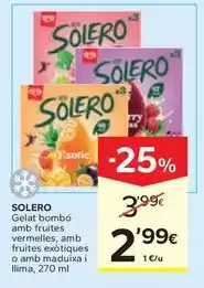 Caprabo Solar viejo - gelat bombo amb fruites vermelles oferta