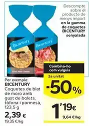 Caprabo Bicentury - coquetes de blat de moro amb gust de bolets, tòfona i parmesà oferta