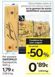 Caprabo Garofalo - espaguetis oferta