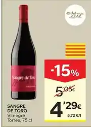 Caprabo Sangre de toro - vi negre torres oferta