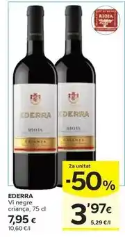 Caprabo Ederra - vi negre criança oferta