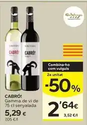 Caprabo Cabró! - gamma de vi de 75 cl senyalada oferta