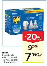 Caprabo Raid - insecticida electric liquid 45 nits oferta