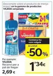 Caprabo Vileda - recanvi per a pal de fregar oferta