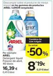 Caprabo Ariel - detergent líquid frescor de abril oferta