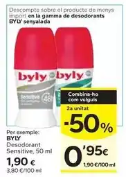 Caprabo Byly - desodorante sensitive oferta
