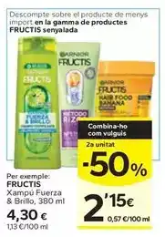 Caprabo Fructis - xampú fuerza & brillo oferta