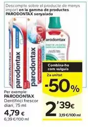 Caprabo Parodontax - dentifrici frescor diari oferta