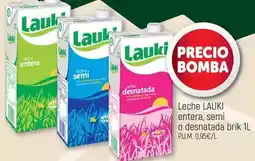CoMarket Lauki - leche entera, semi o desnatada oferta