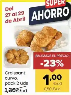 Autoservicios Familia Croissant curvo oferta
