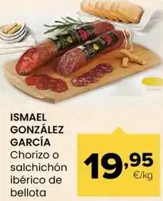 Autoservicios Familia Ismael gonzález garcia - chorizo o salchichón ibérico de bellota oferta