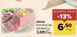Autoservicios Familia Argal - fiambre de sandwich oferta