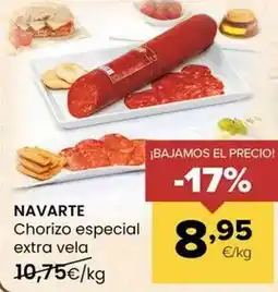 Autoservicios Familia Navarte - chorizo especial extra vela oferta