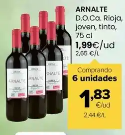 Autoservicios Familia Arnalte - d.o.ca. rioja, joven, tinto oferta