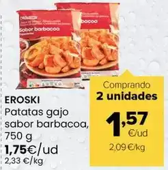 Autoservicios Familia Eroski - patatas gajo sabor barbacoa oferta
