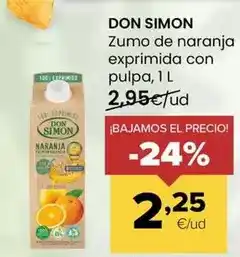 Autoservicios Familia Don simón - zumo de naranja exprimida con pulpa oferta