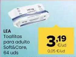 Autoservicios Familia Lea - toallitas para adulto soft&care oferta