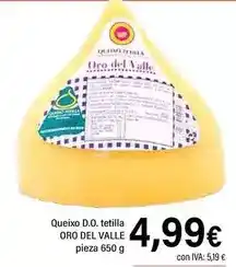 Cash Ifa Oro del valle - queixo d.o. tetilla oferta