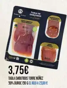 Claudio Torre de núñez - tabla embutidos oferta