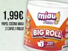 Claudio Miau - papel cocina 2 capas 1 rollo oferta