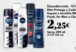 Gadis Nivea - desodorante men protege y cuida impact o invisible b& fresh oferta