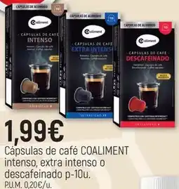 CoMarket Coaliment - cápsulas de café intenso, extra intenso o descafeinado p-10u oferta