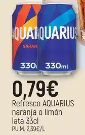 CoMarket Aquarius - refresco naranja o limón oferta