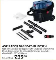 Coferdroza Bosch - aspirador gas 12-25 pl oferta