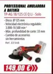 Coferdroza Professional amoladora a bateria oferta