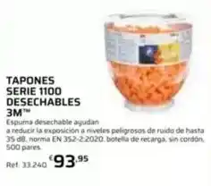 Coferdroza 3m - tapones serie 1100 desechables oferta