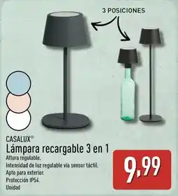 ALDI Casalux - lampara recargable 3 en 1 oferta