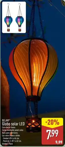 ALDI Belavi - globo solar led oferta