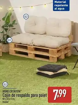 ALDI Home creation - cojin de respaldo para palet oferta